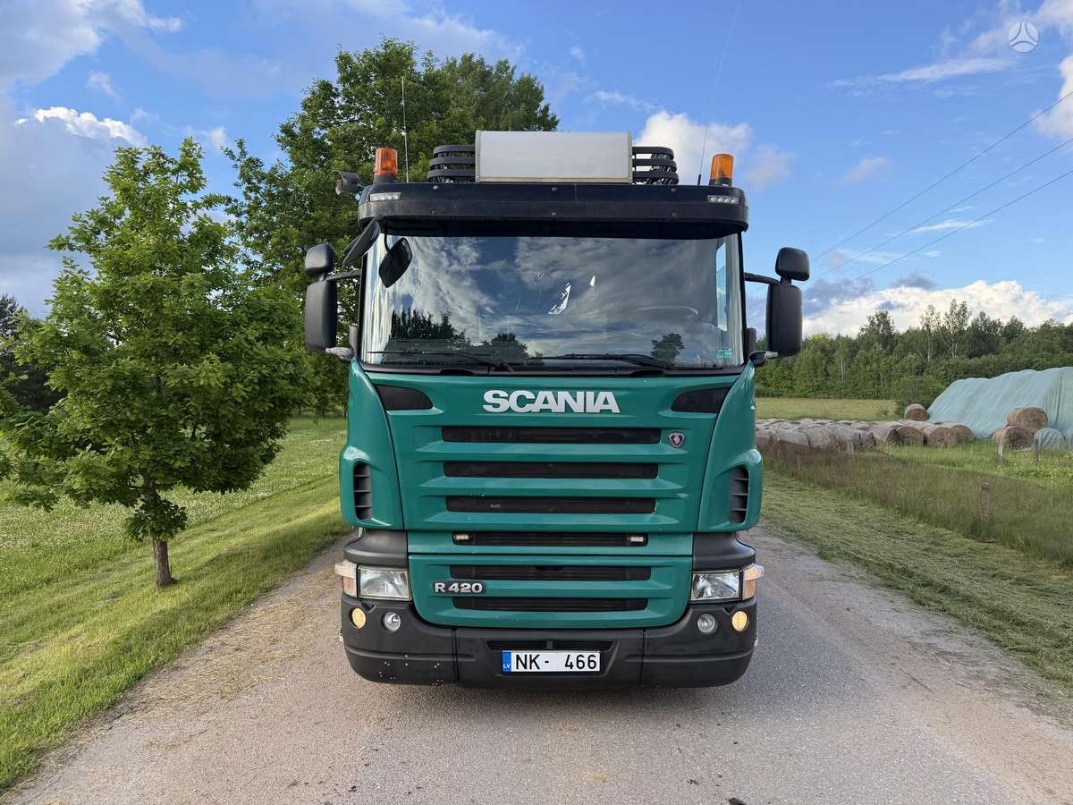 Scania R420, самосвалы с краном