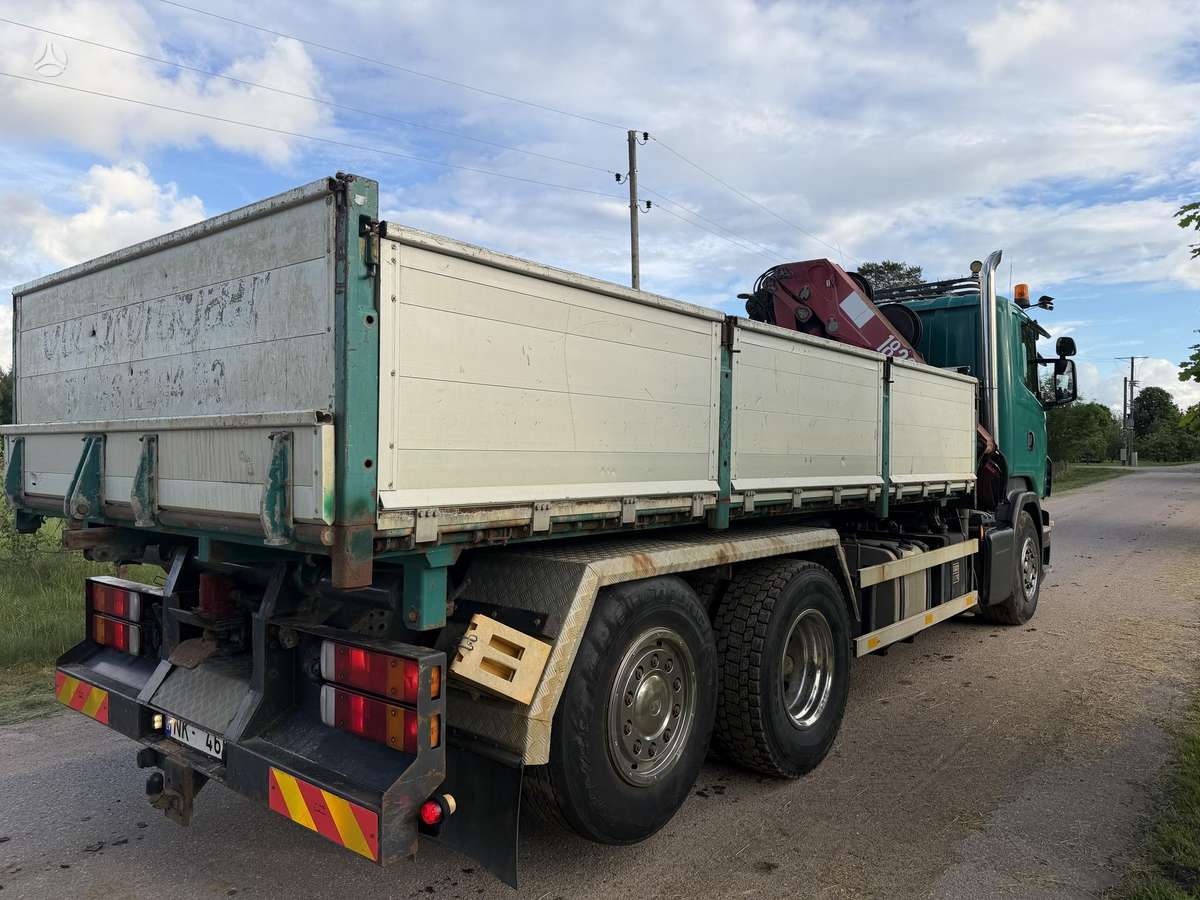 Scania R420, самосвалы с краном