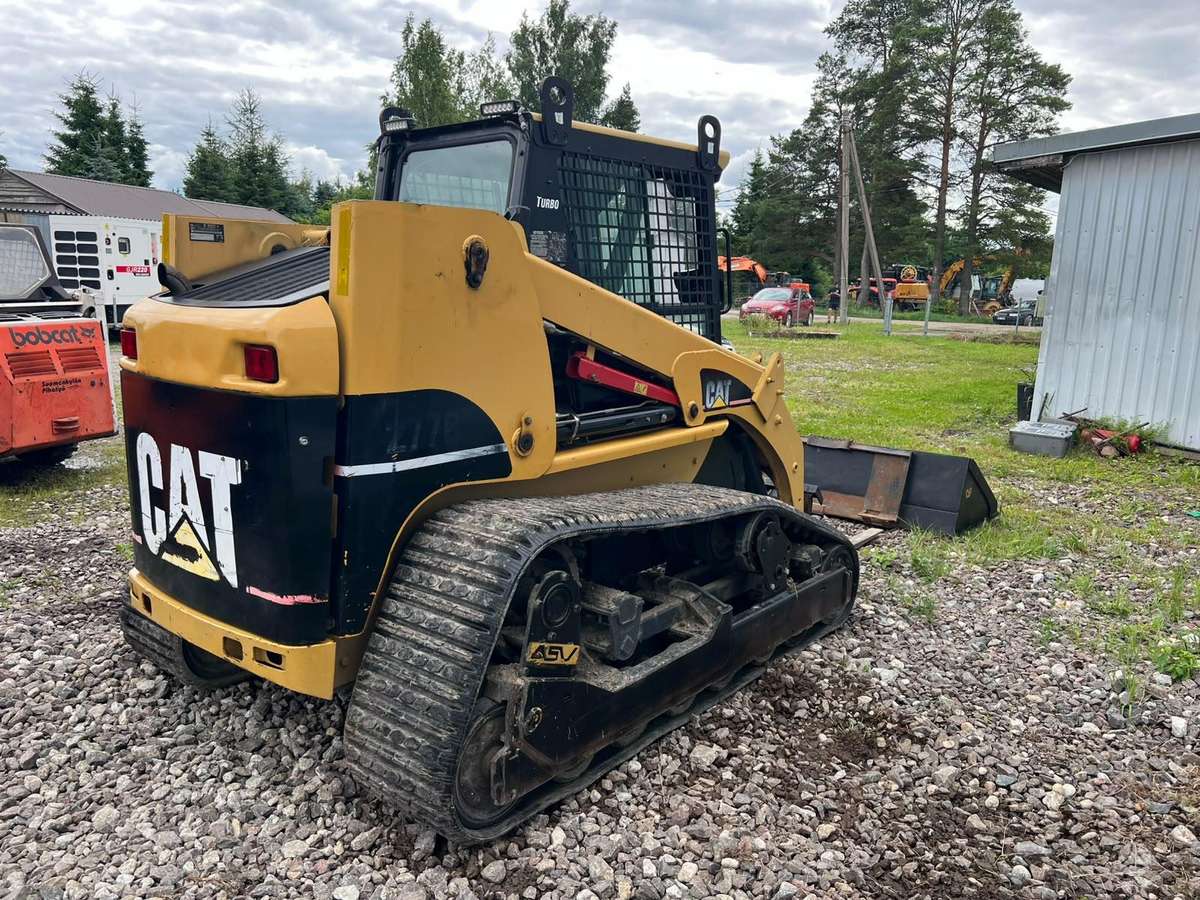 Caterpillar 277B TURBO, FORKS + BUCKET, mini loaders
