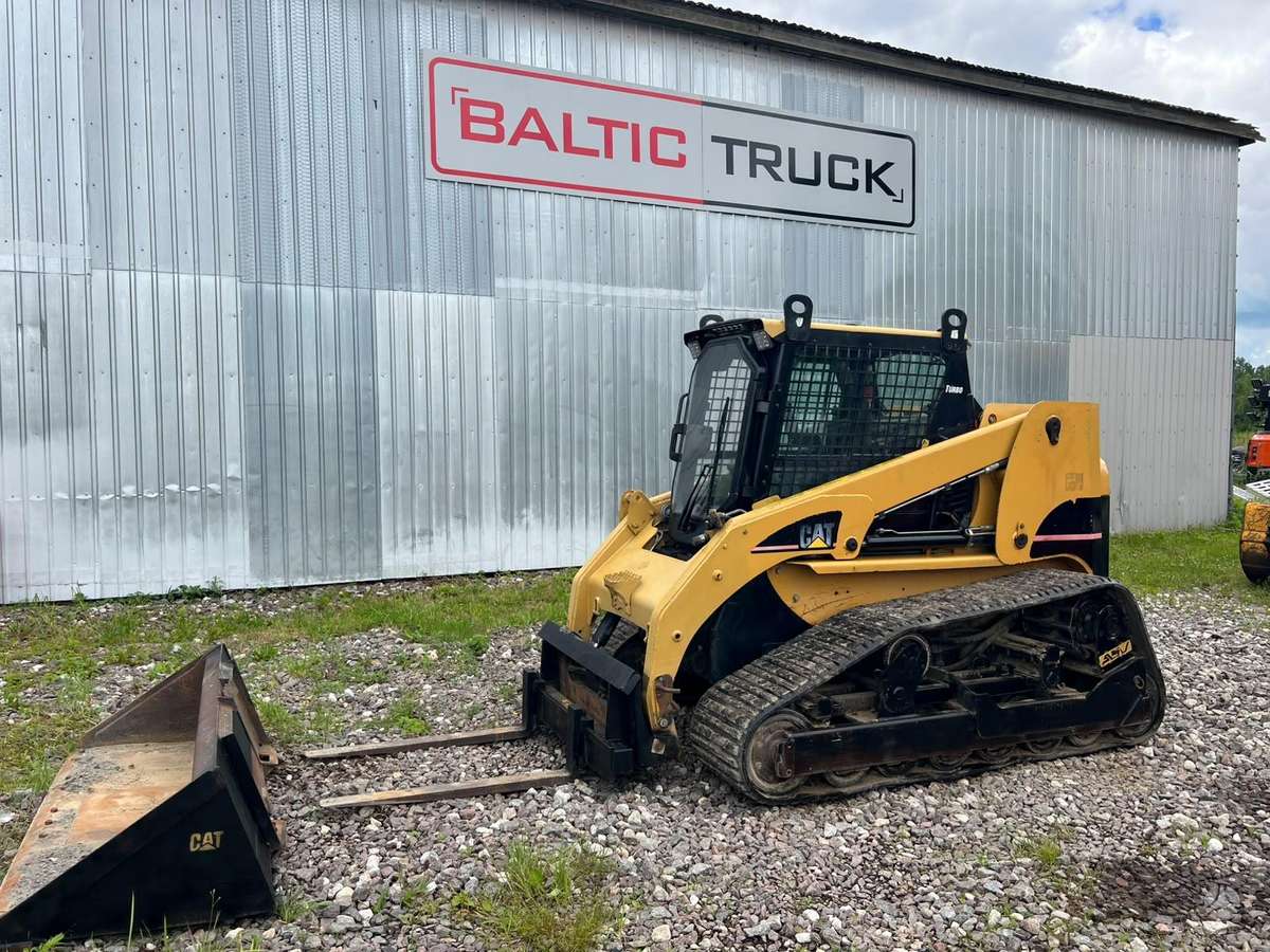Caterpillar 277B TURBO, FORKS + BUCKET, mini loaders