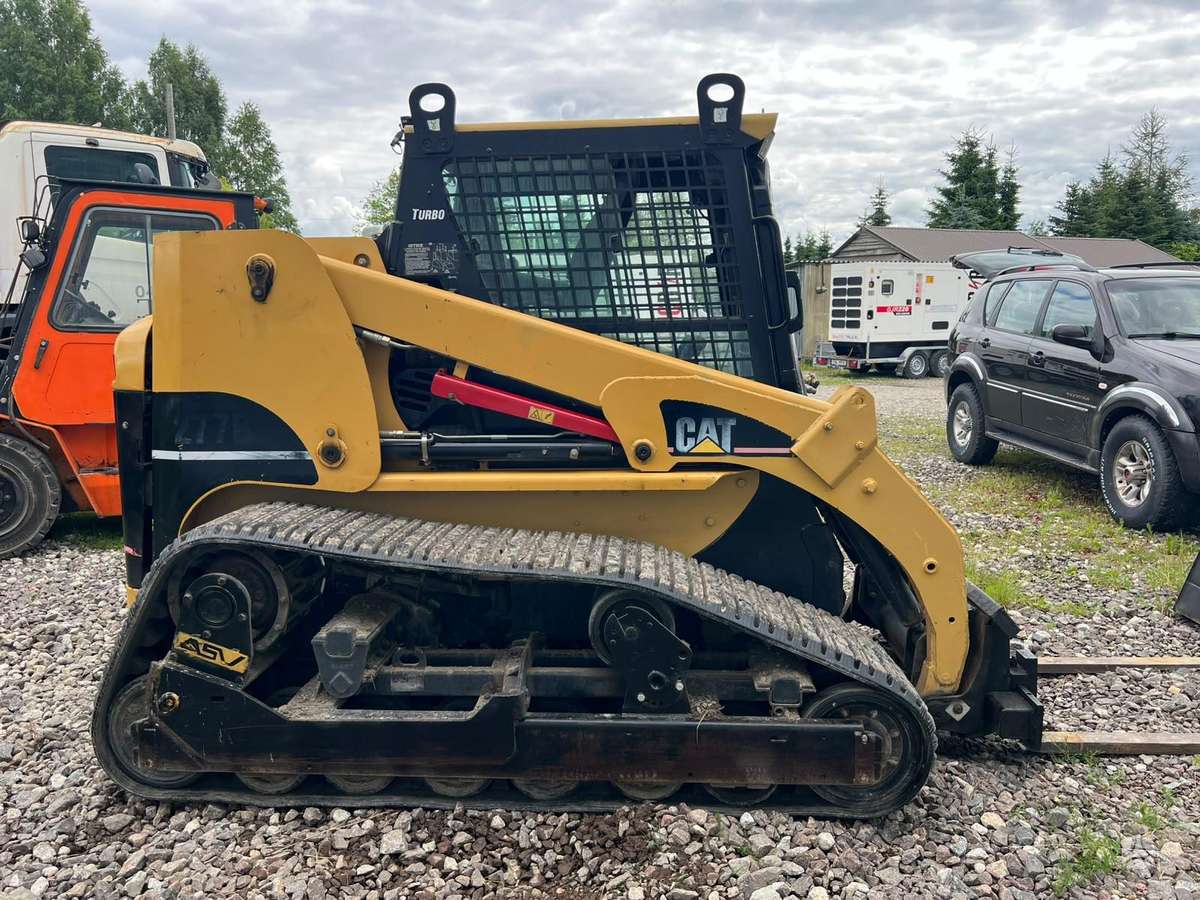 Caterpillar 277B TURBO, FORKS + BUCKET, mini loaders