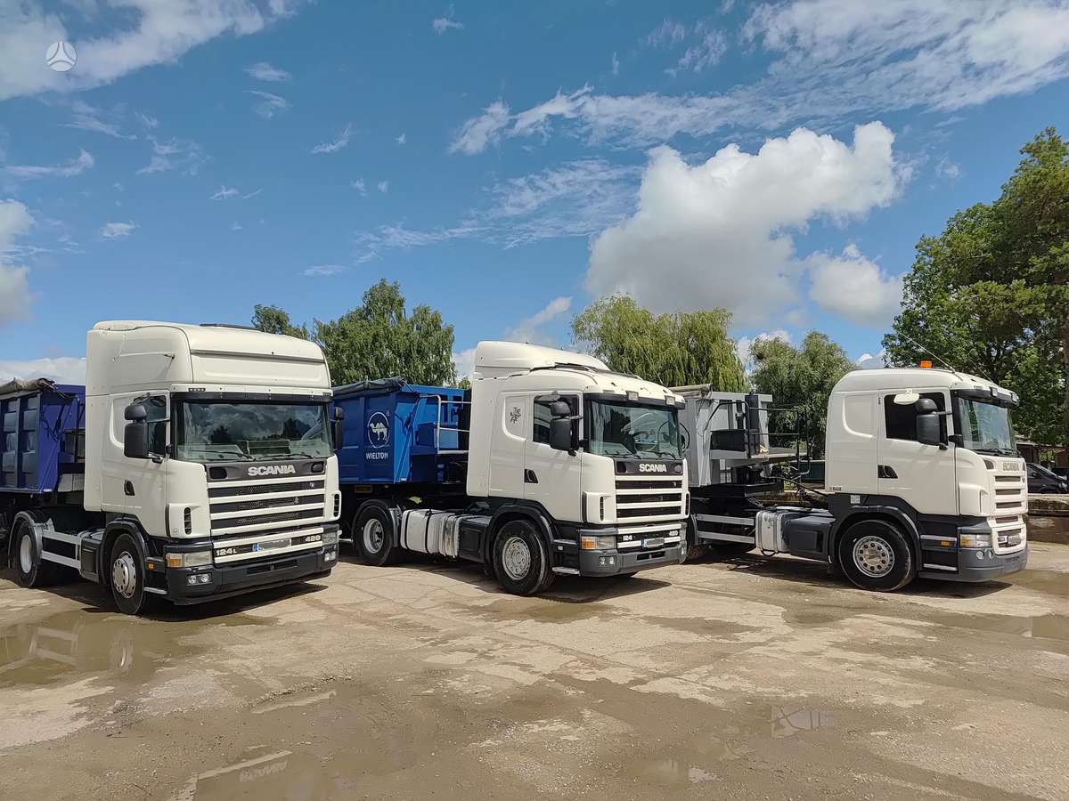 Scania 124l 5 vnt. hidraulika, double sleeper