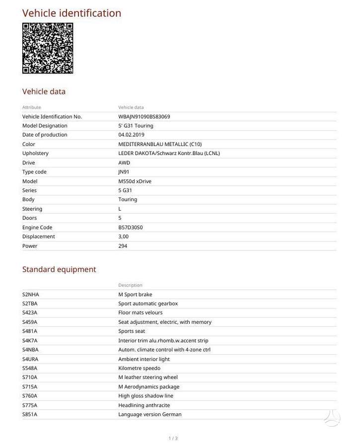 BMW M550, 3.0 l., Универсал