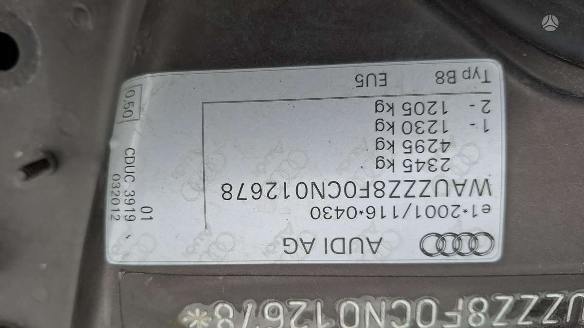 Audi A5 Tik kėbulas