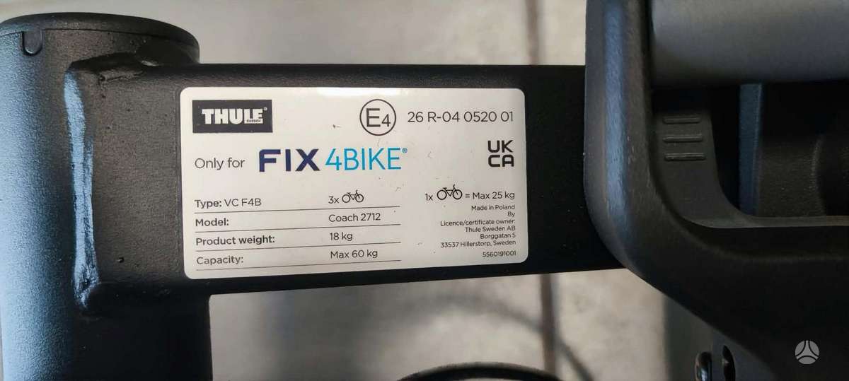 Thule VeloCompact FIX4BIKE dviračių laikiklis 3+1