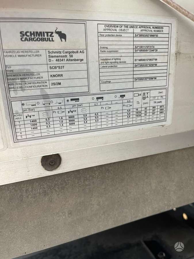 Schmitz SCB*S3T, пологовые / тентовые