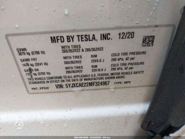Tesla Model X, sedanas