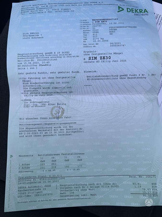 Audi A4, 2.5 l., convertible