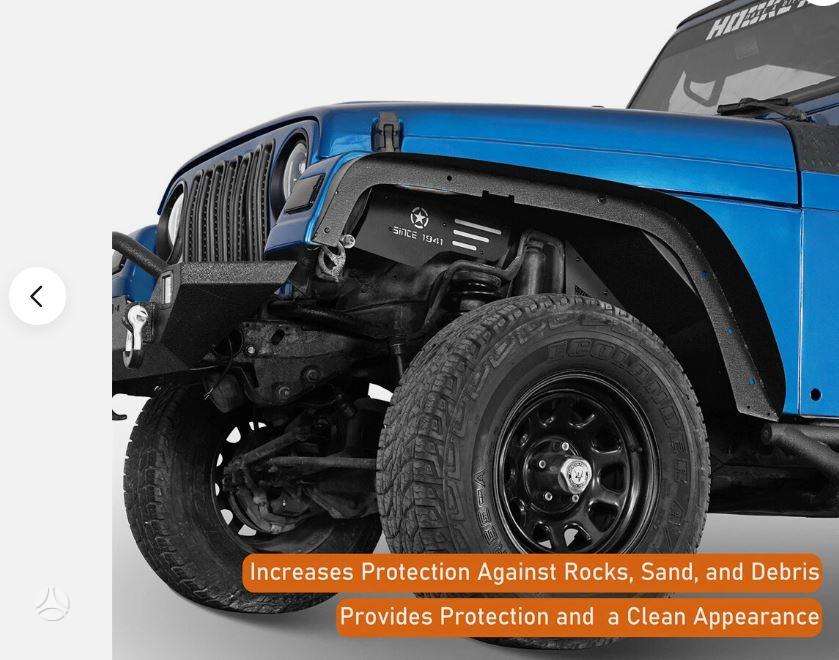 Jeep Wrangler, TJ (77- 06) Pair Inner Fender Liners Front, tuning parts
