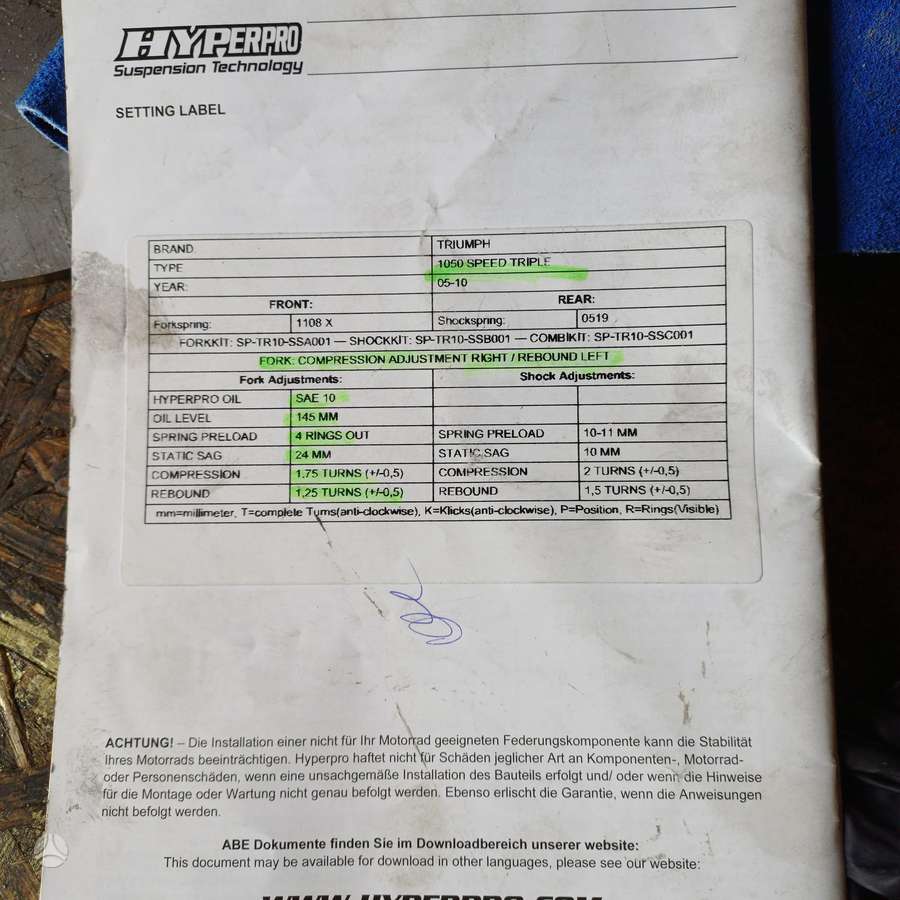 Triumph Speed Triple 1050cc, street / classic