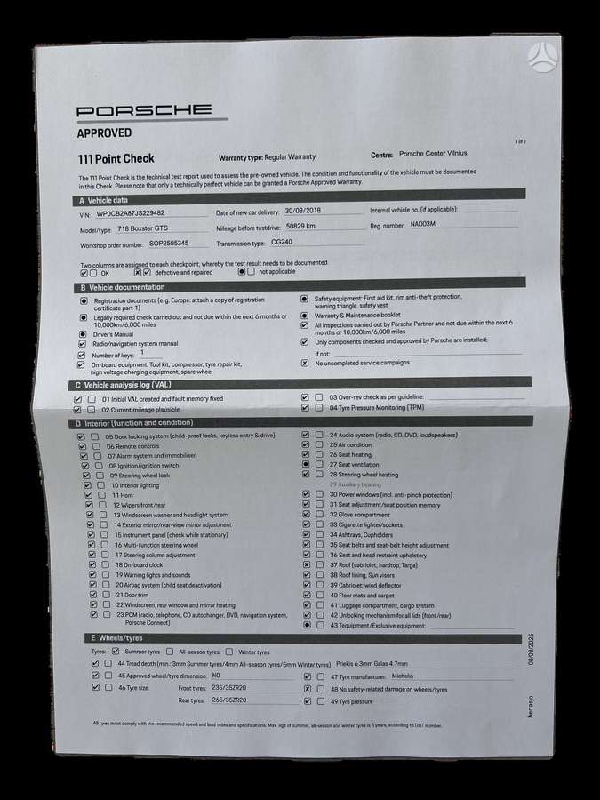 Porsche Boxster, 2.5 l., Кабриолет
