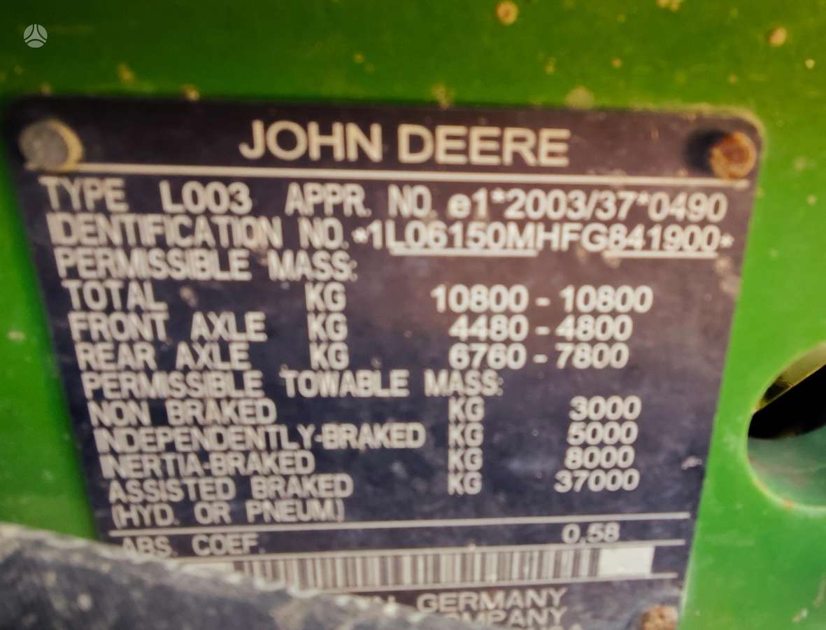 John Deere 6155 M, tractors