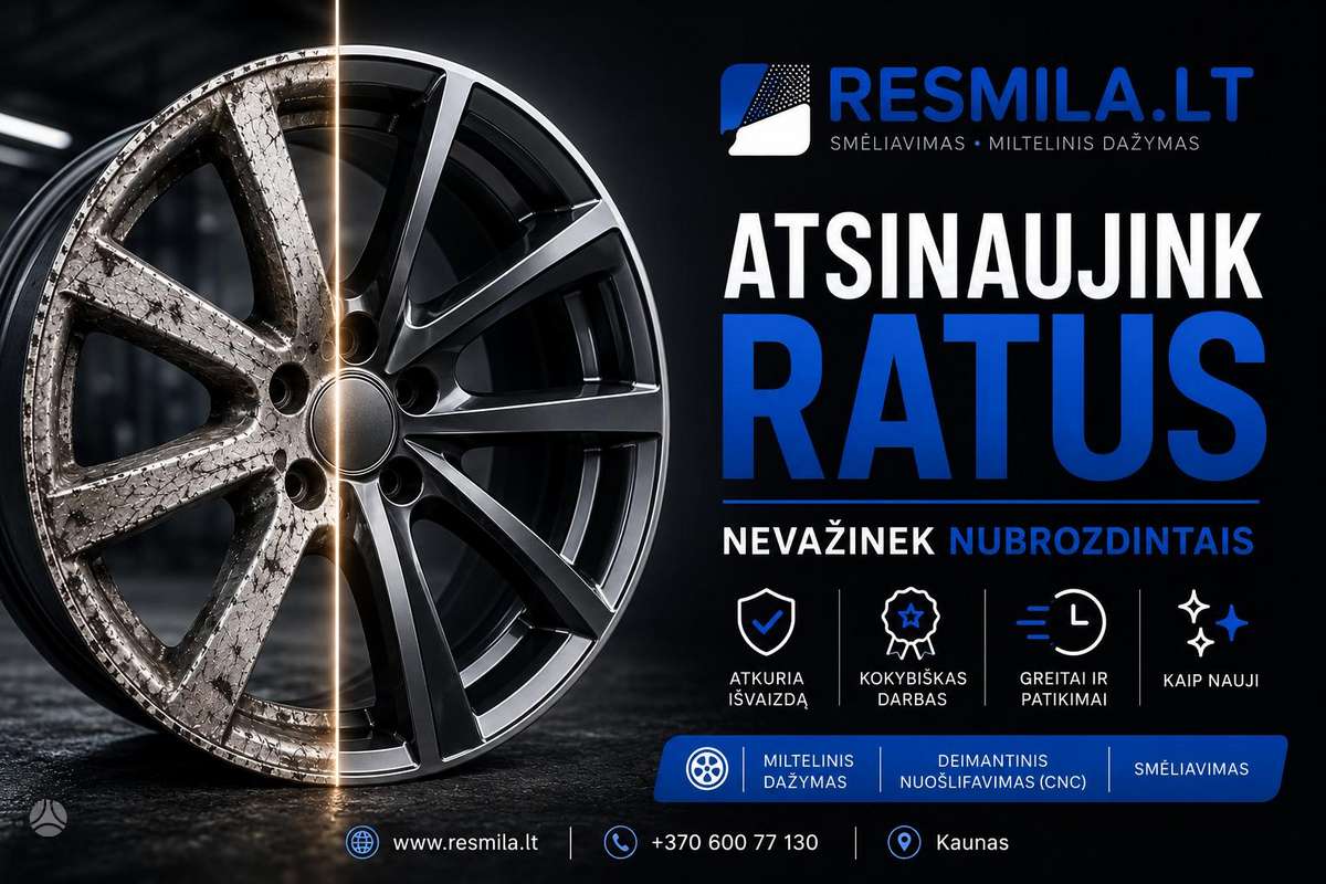 Ratlankių dažymas - smėliavimas