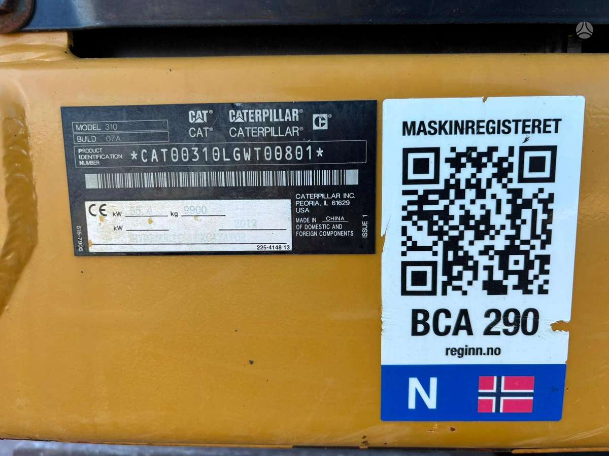 Caterpillar 310 07A, ekskavatoriai