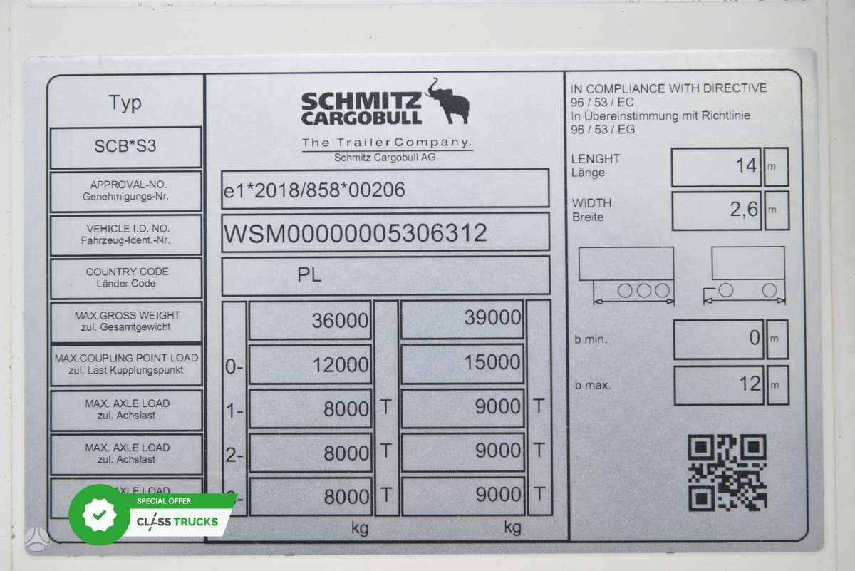 Schmitz Double Deck FP 60 Carrier Vector 1550 Li, refrigerated