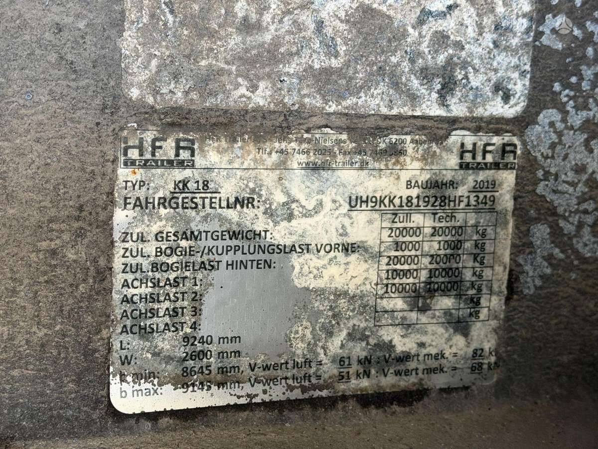 HFR 2-AXLE BOGGI KJERRE, рефрижераторы