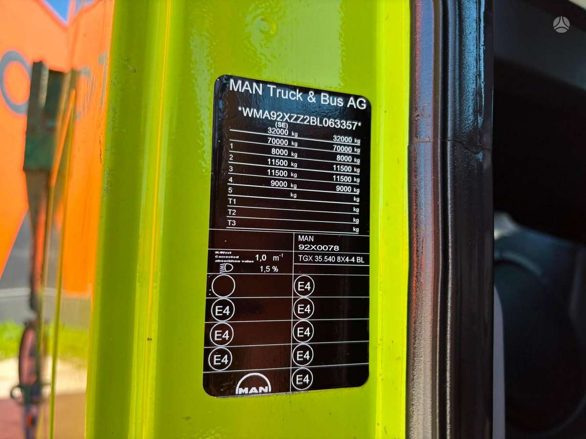 MAN TGX 35.540 8x4*4, самосвалы