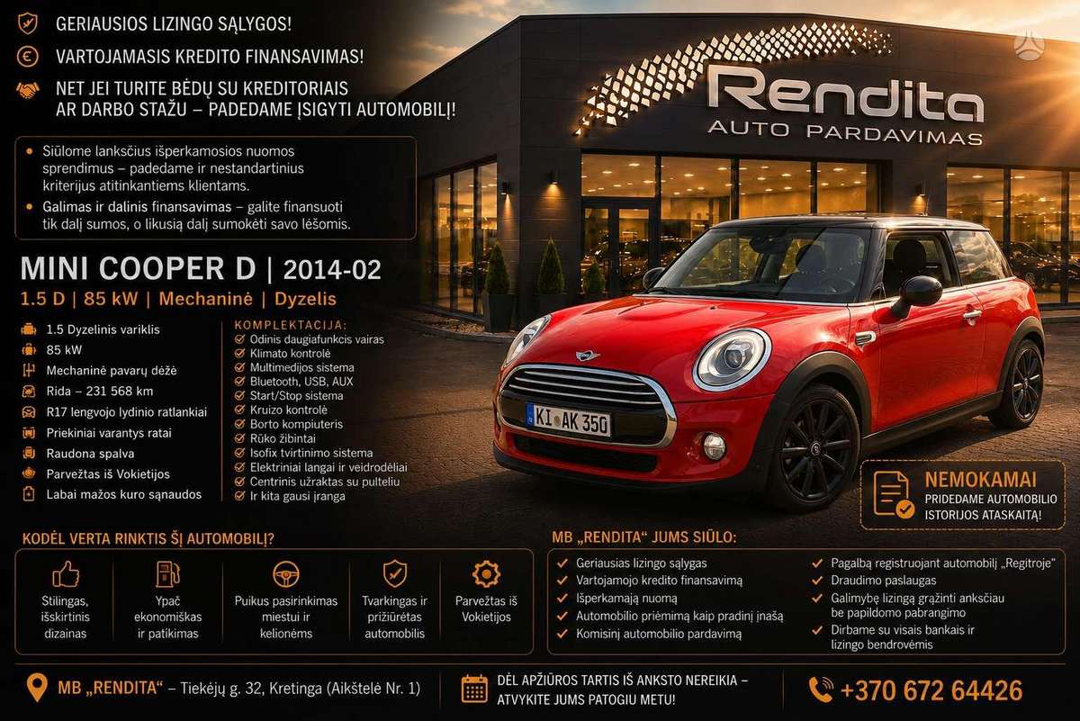 Mini Cooper, 1.5 l., hečbekas