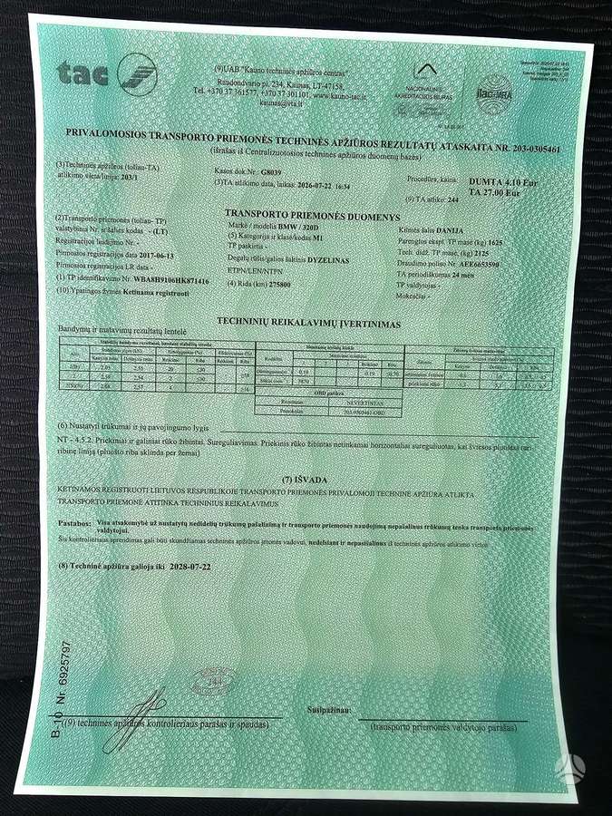 BMW 320, 2.0 l., universalas