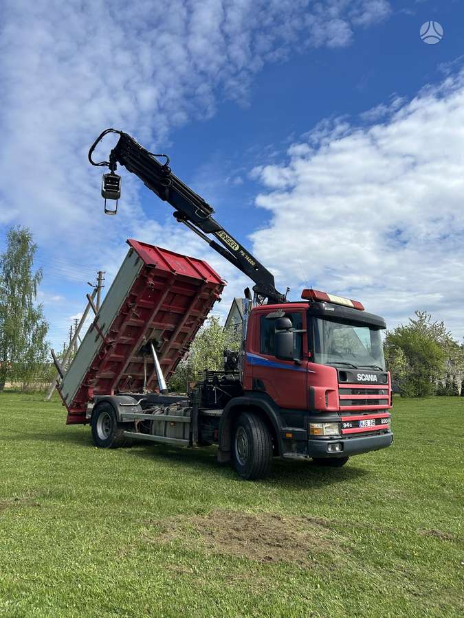 Scania 230, самосвалы с краном