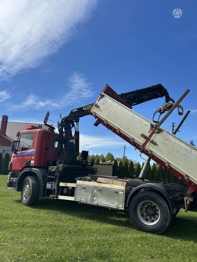 Scania 230, самосвалы с краном
