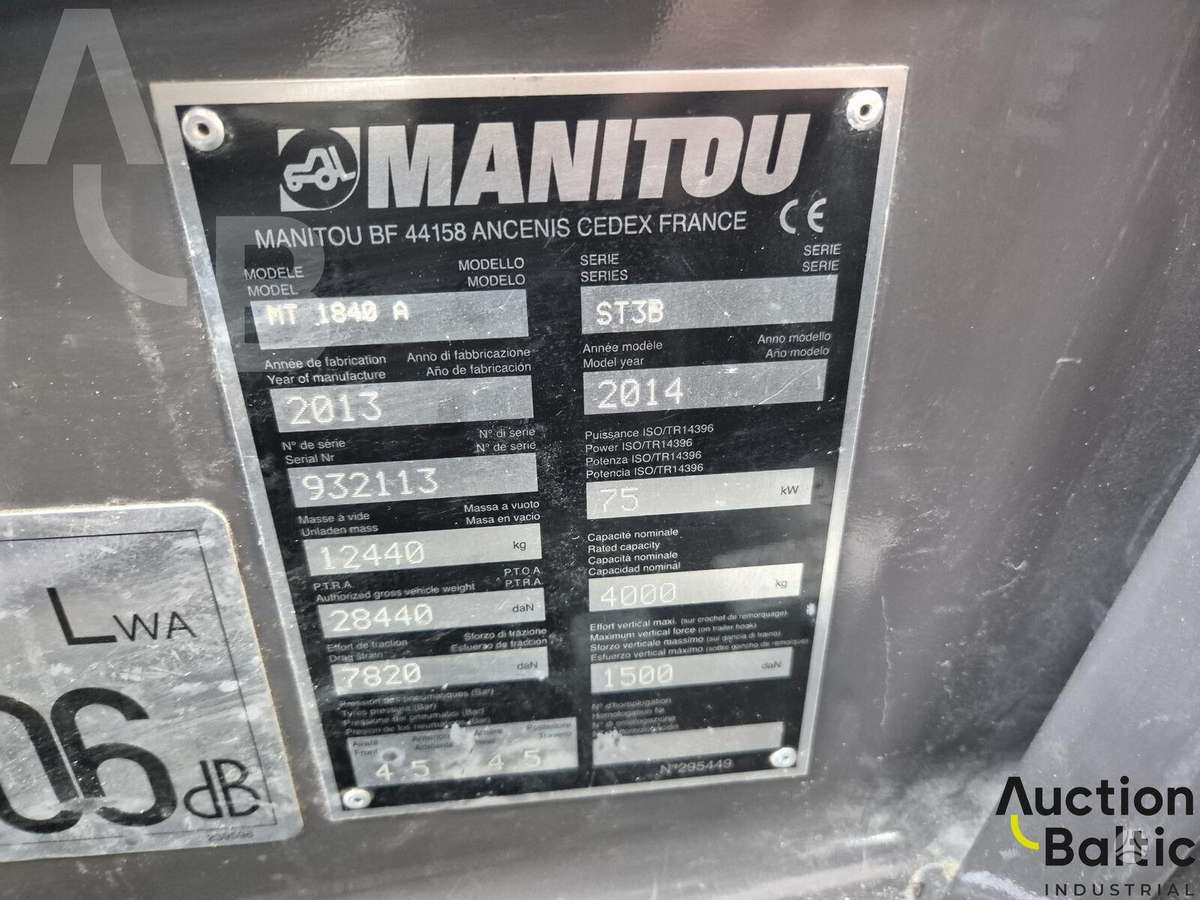 Manitou MT 1840 A, forklifts