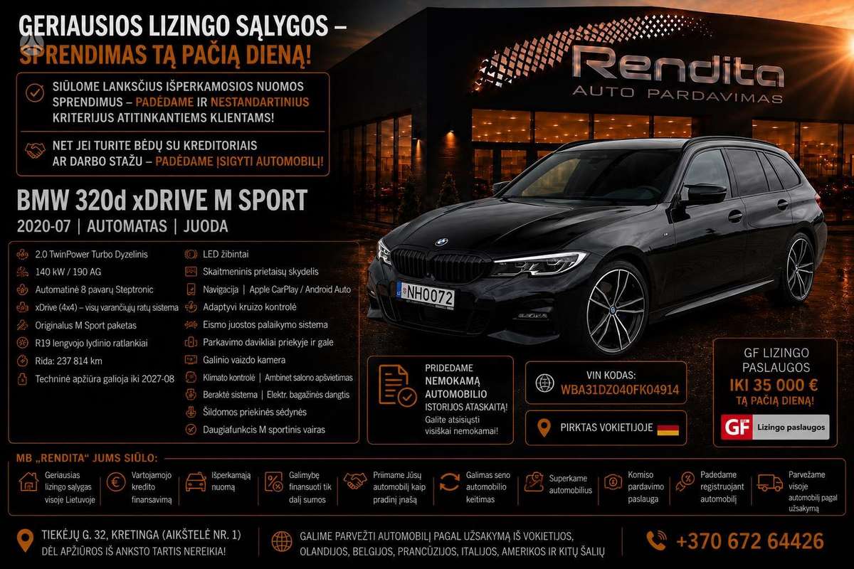 BMW 320, 2.0 l., universalas