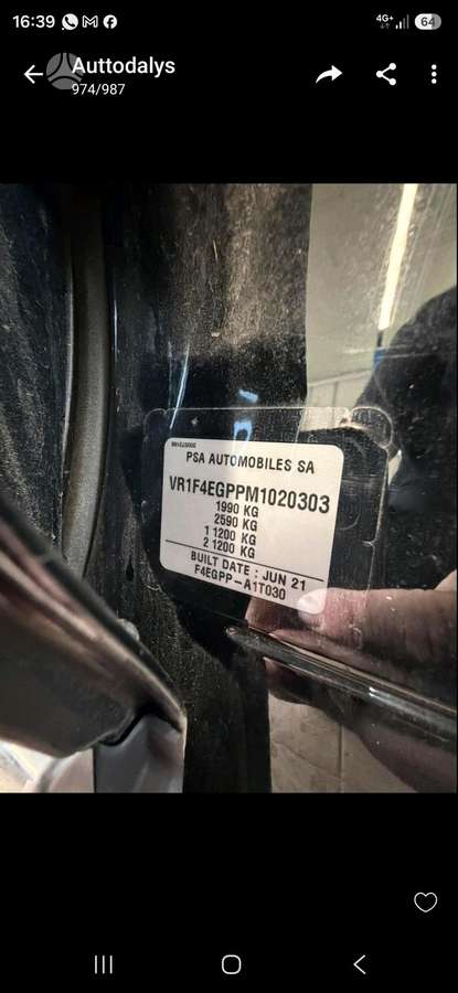 DS Automobiles DS4 for parts. 2000km