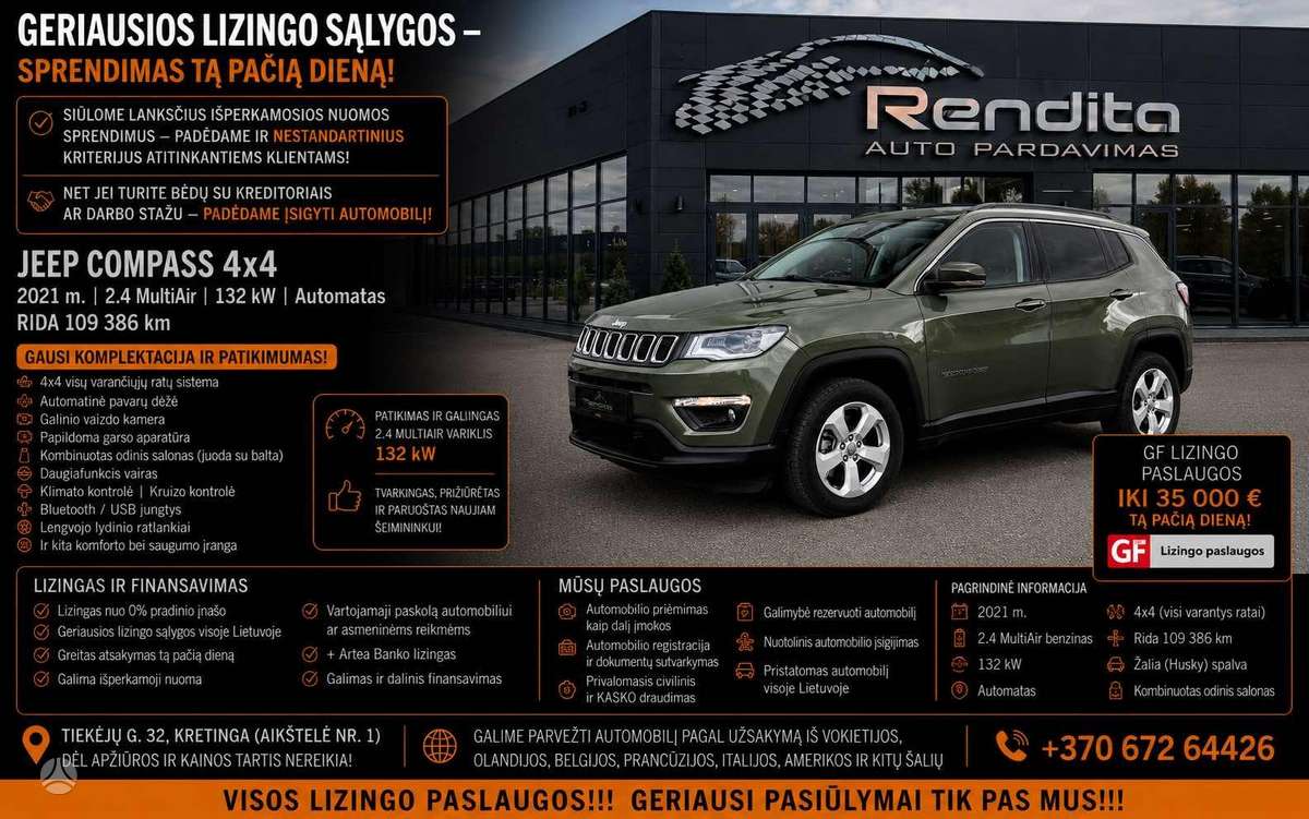 Jeep Compass, 2.4 l., off-road / crossover