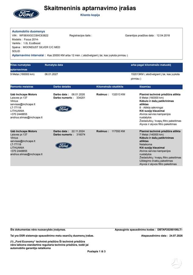 Ford Focus, 1.0 l., Универсал