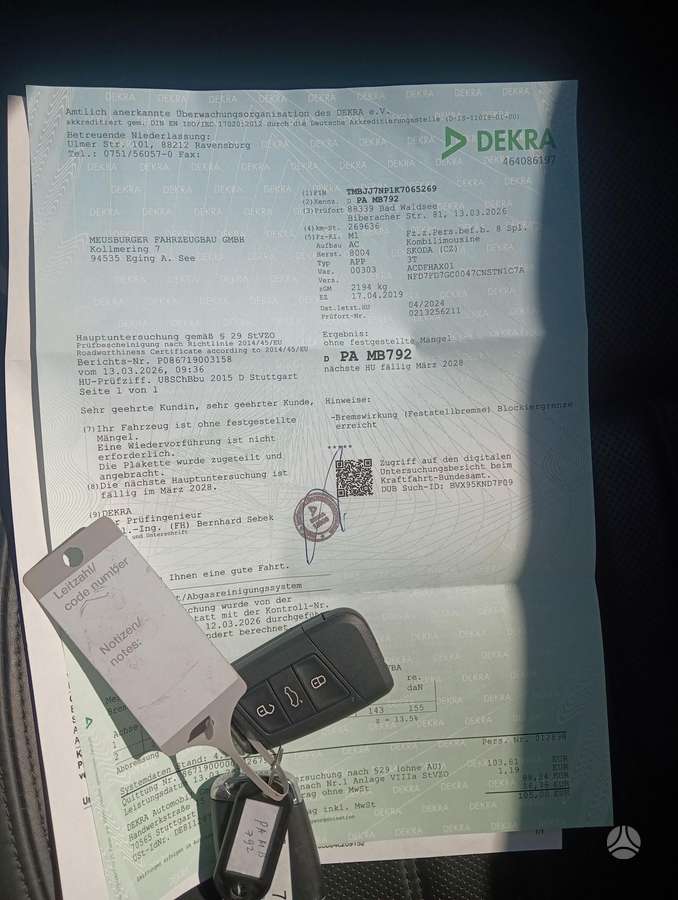 Skoda Superb, 2.0 l., Универсал