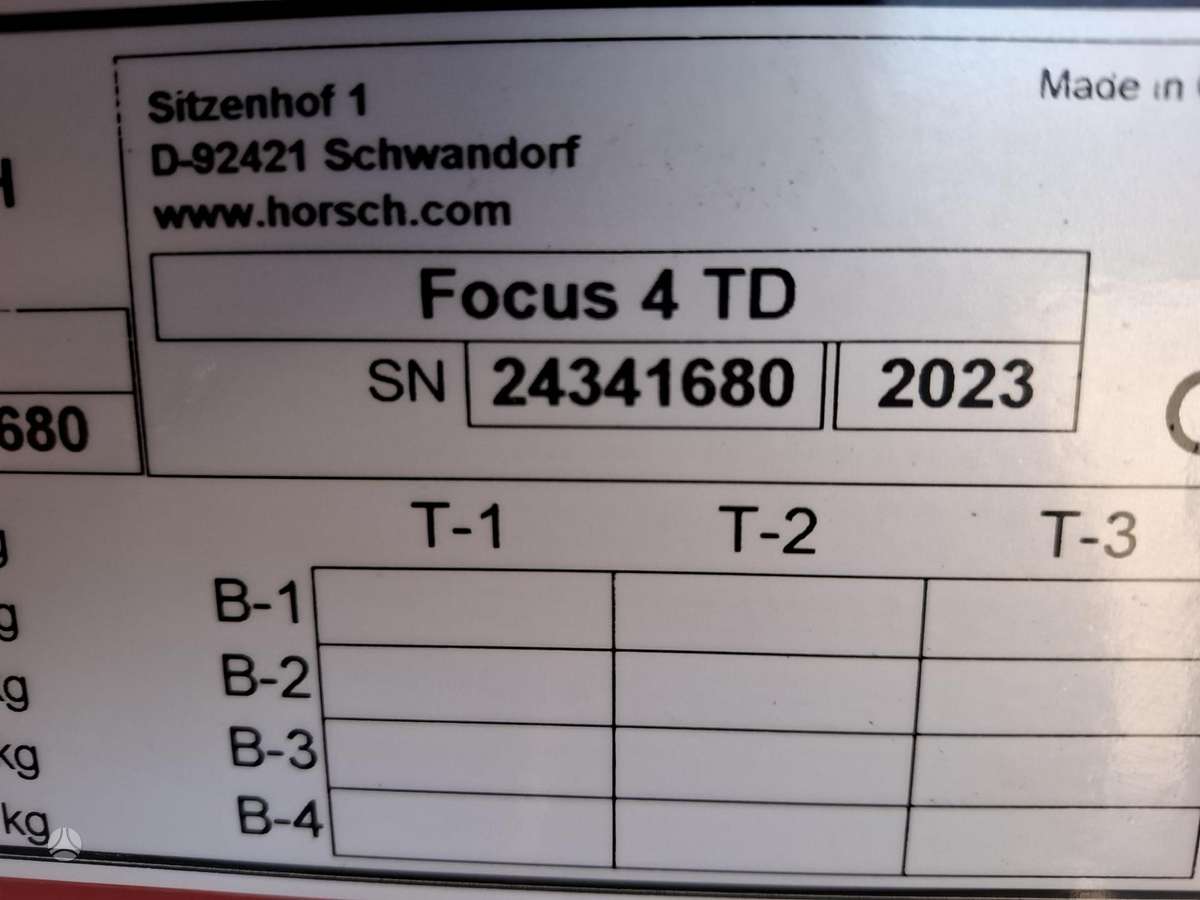 Horsch Focus 4 TD, sėjamosios, sodinamosios