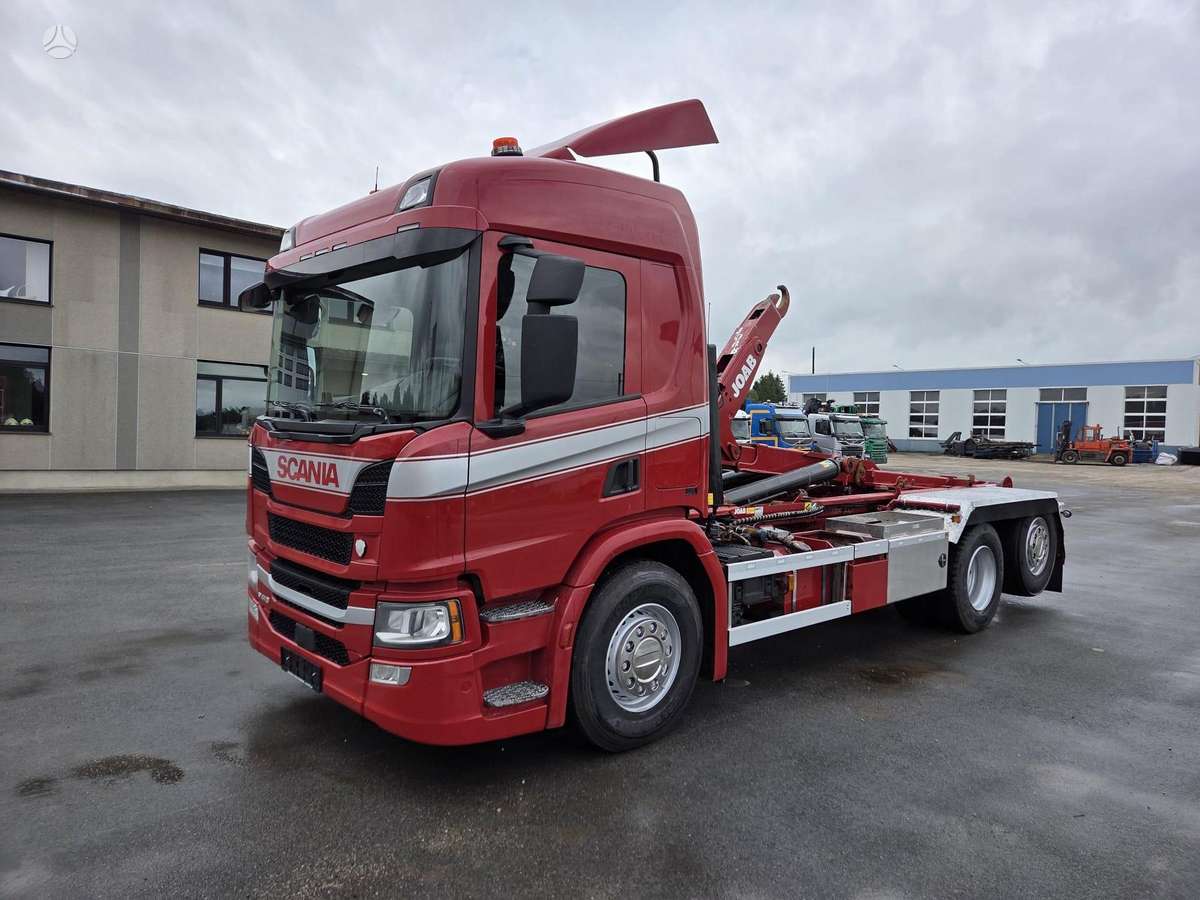 Scania P410 6X2, самосвалы с прицепoм