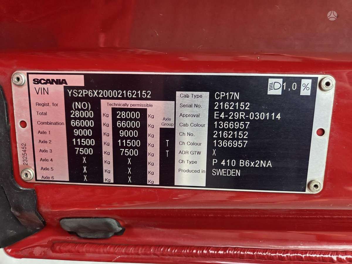 Scania P410 6X2, самосвалы с прицепoм