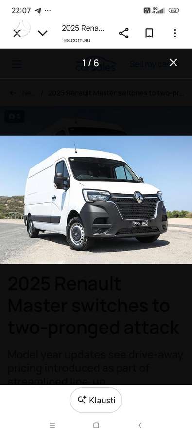 Renault Master, krovininiai mikroautobusai