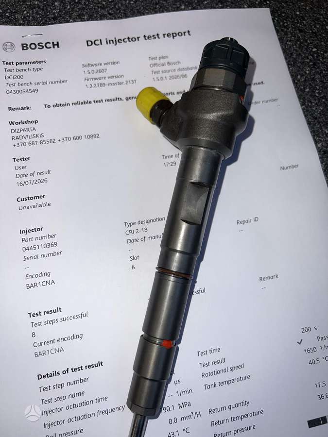 Audi A4, 0445110369, engine parts