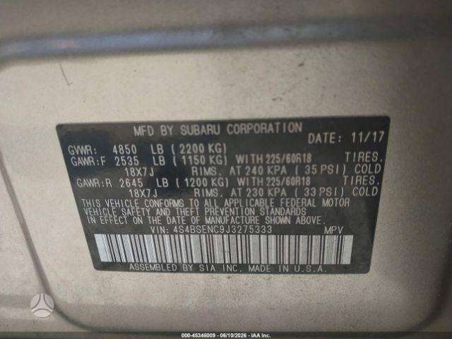 Subaru Outback, 3.6 l., wagon