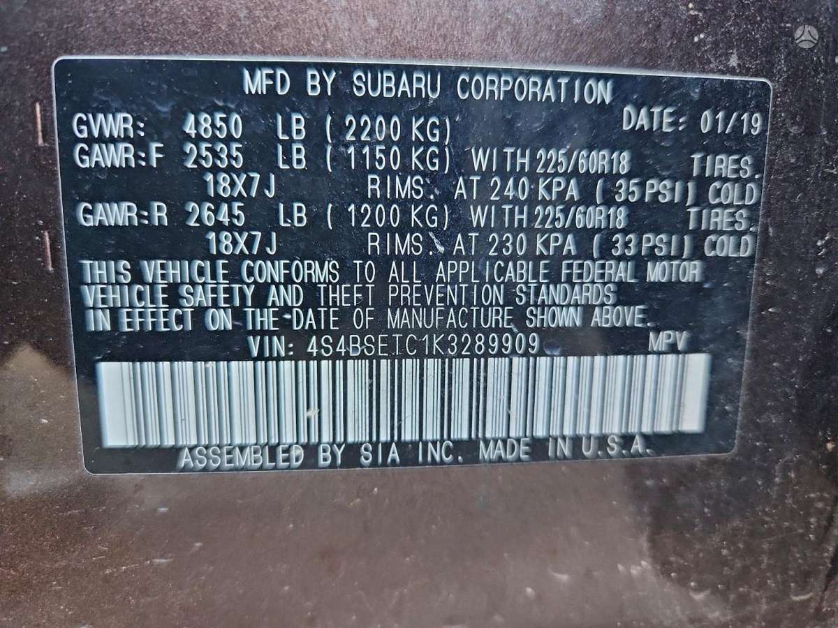 Subaru Outback, 3.6 l., wagon