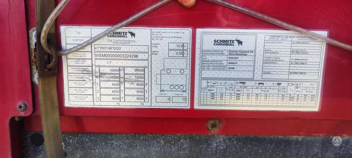 Schmitz Schmitz Cargobull, bortinės su užuolaidomis