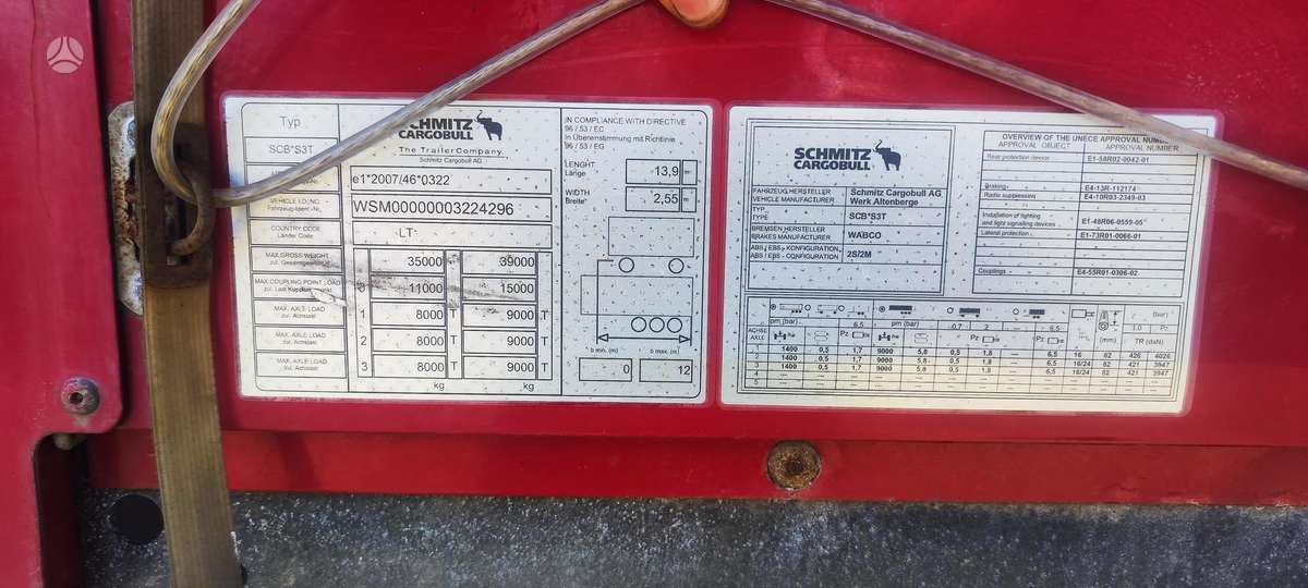 Schmitz Schmitz Cargobull, бортовые с пологами