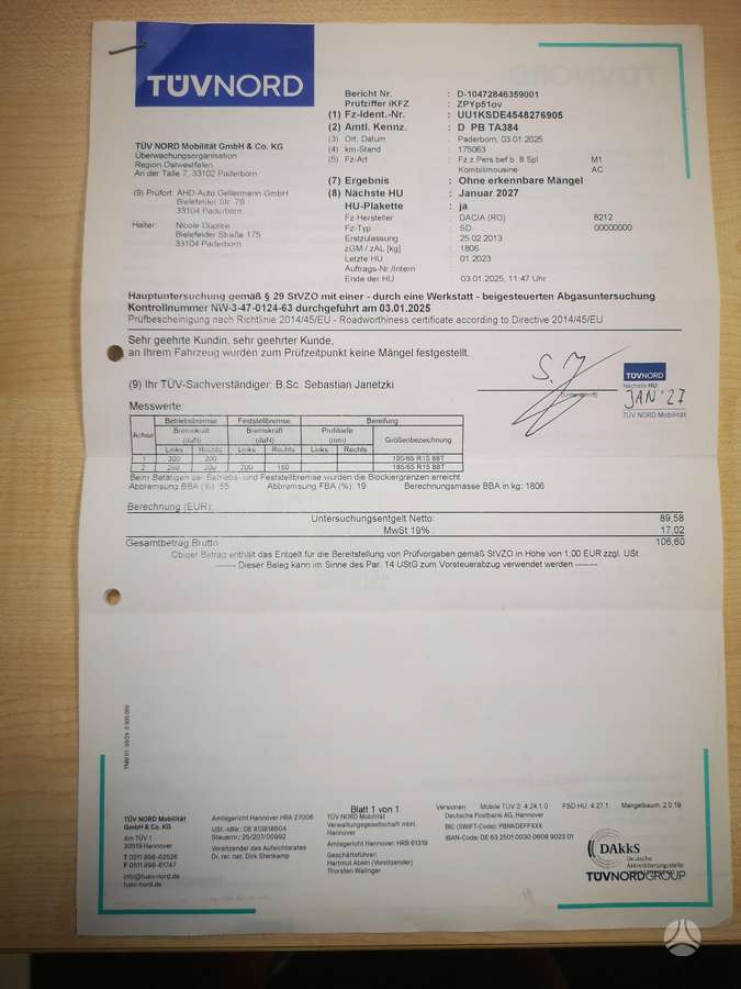 Dacia Logan, 1.5 l., Универсал
