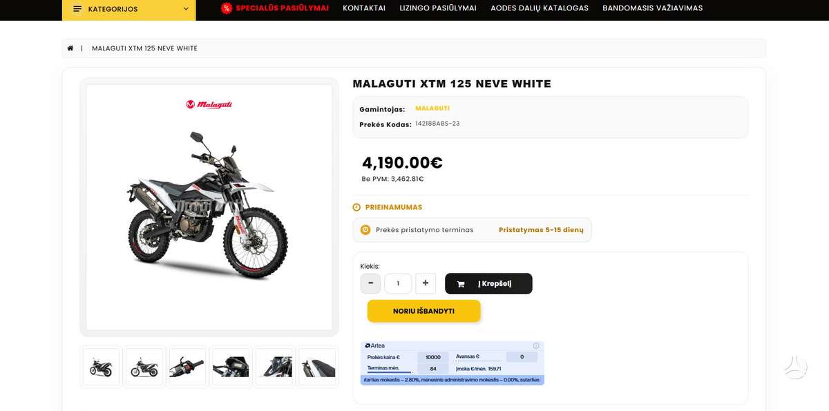 Malaguti XTM125  125cc, enduro / adventure