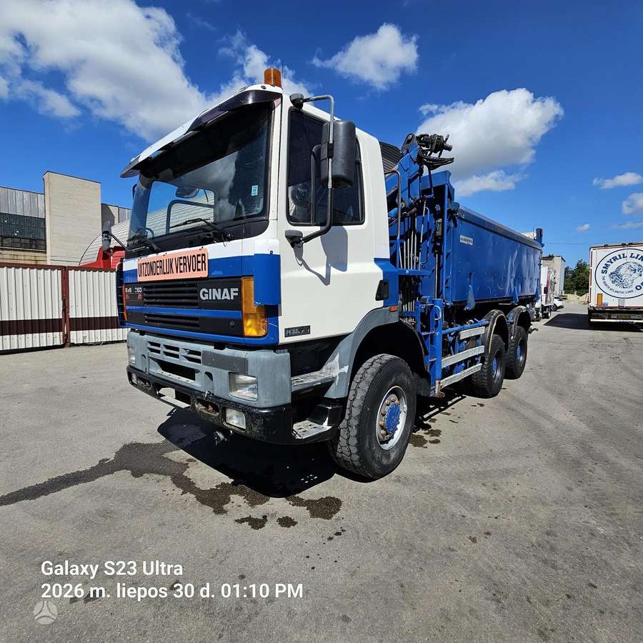 DAF Ginaf M3335  6x6, самосвалы с краном