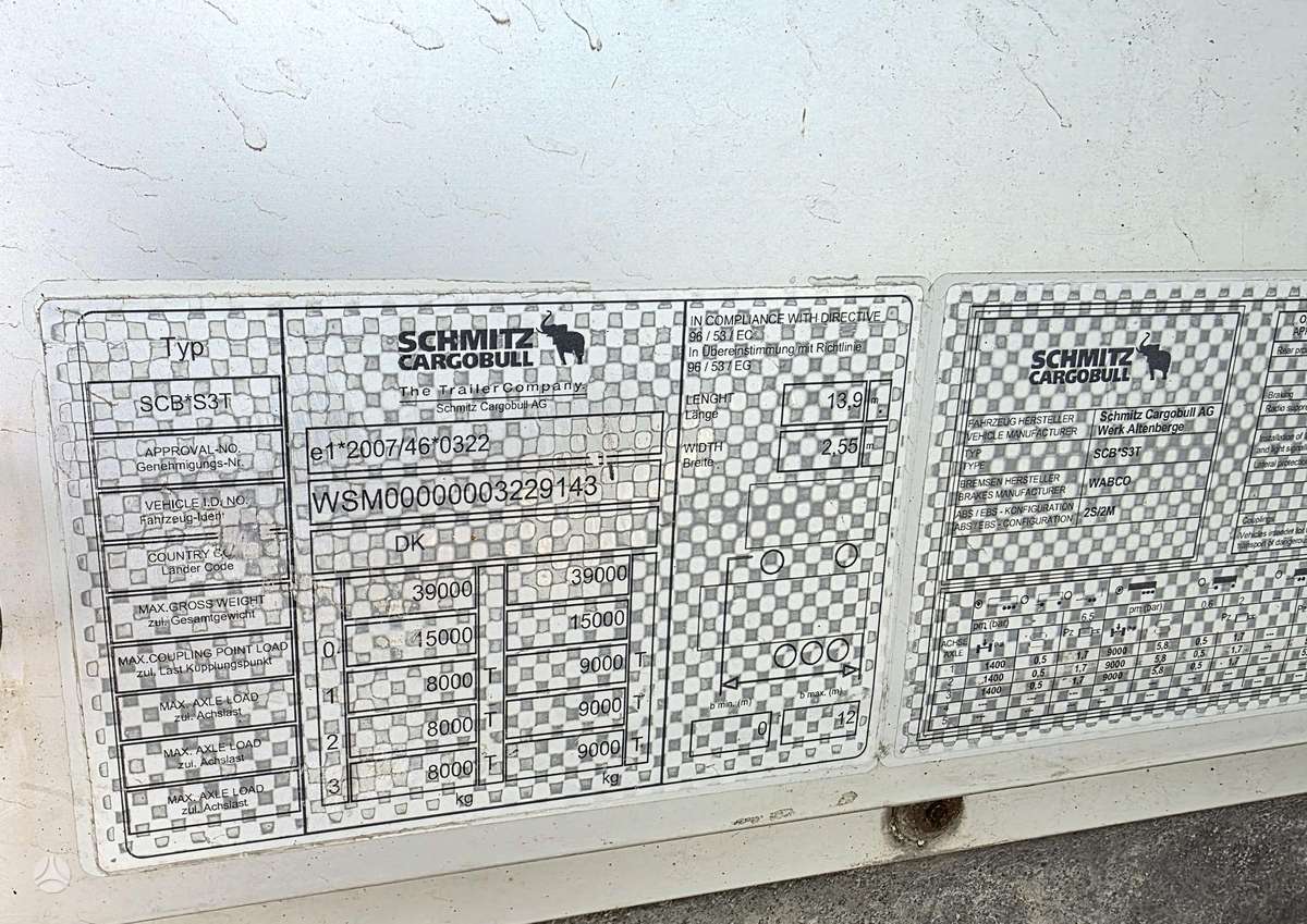 Schmitz SCS24, užuolaidinės / tentinės