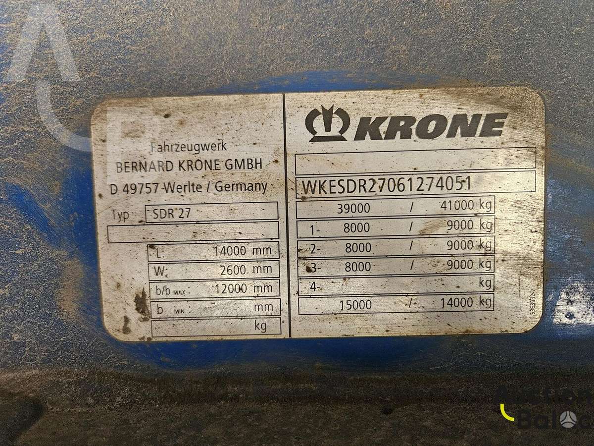 Krone, пологовые / тентовые