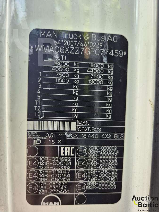 MAN TGX18.440BLS, другое