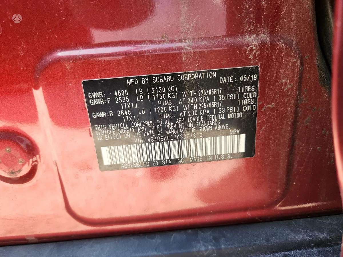 Subaru Outback, 2.5 l., wagon