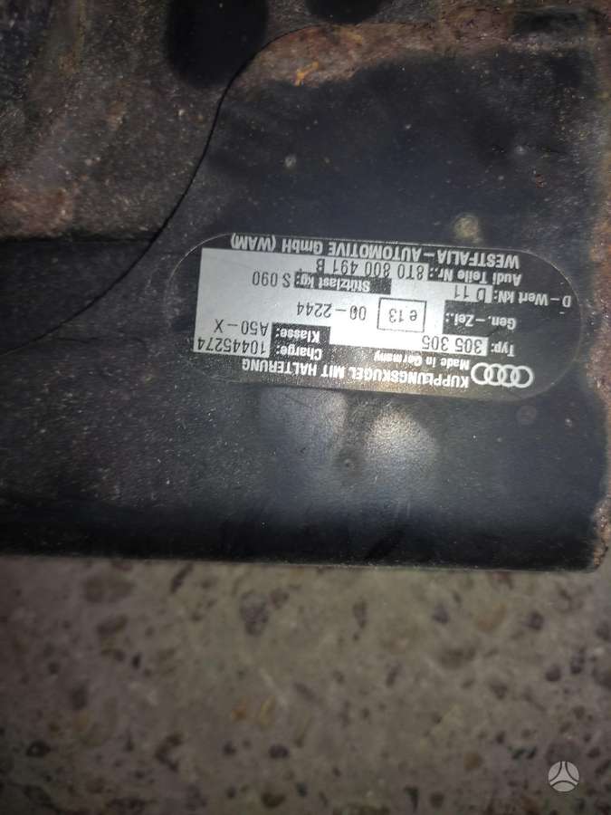 Audi A4 trailer tow hooks