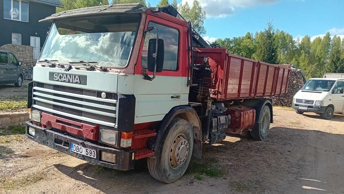 Scania 824, dumpers with crane