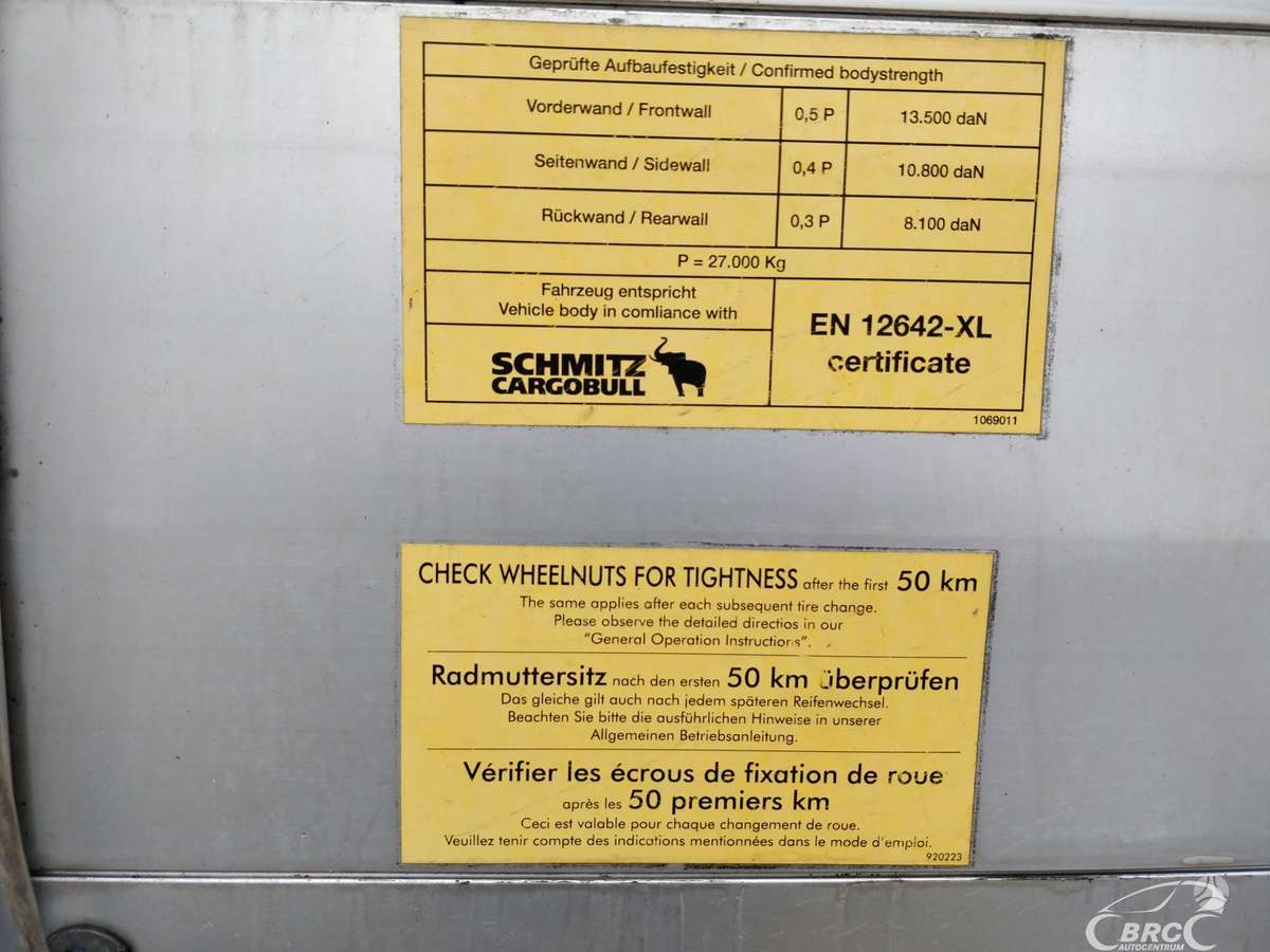 Schmitz SCS 24, dropside with tarpaulin